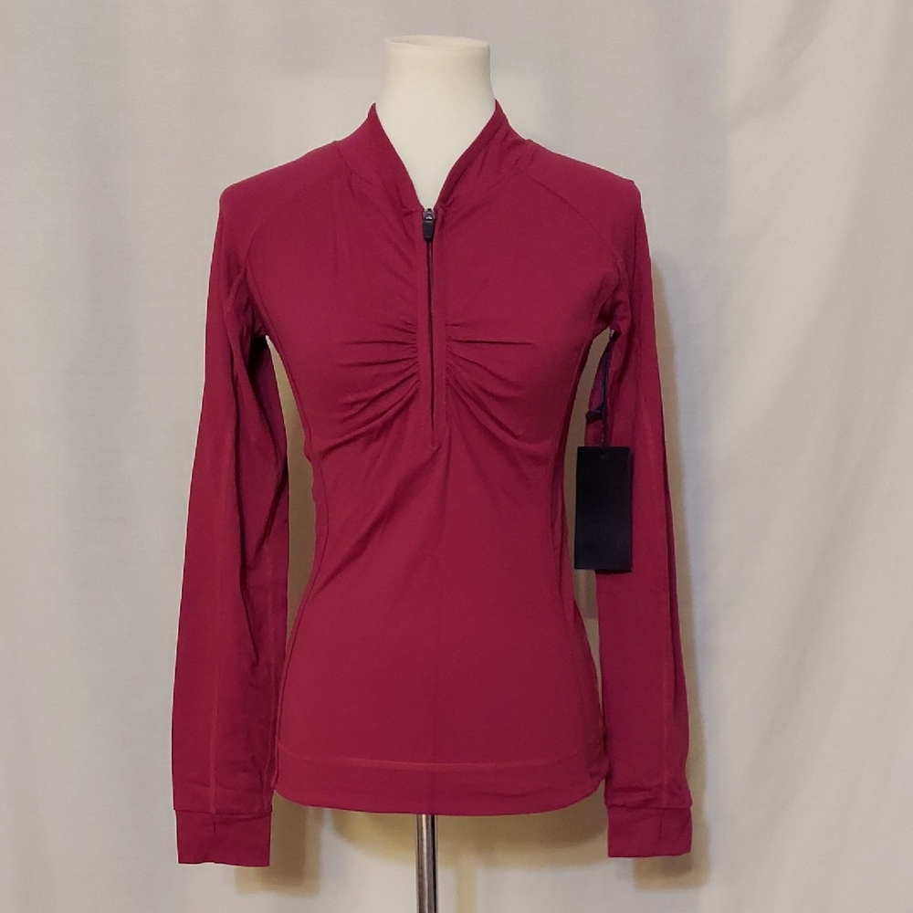4-U Performance Burgundy Long Sleeve Top